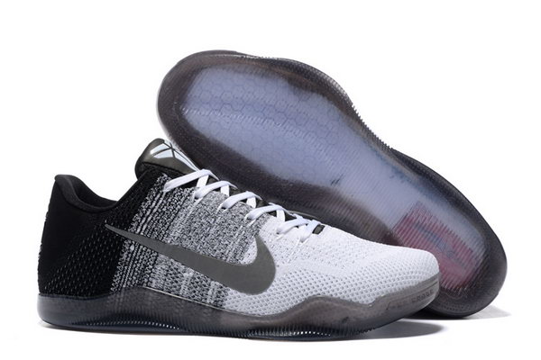 Nike Flyknit Kobe 11 Shoes Grey Black White Uk